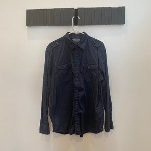 221. Nautica Crisp Button Down Long Sleeved Shirt - Blue